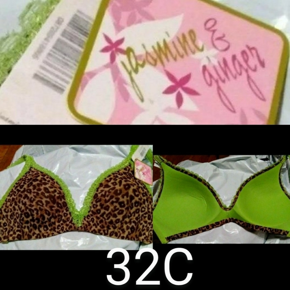 🆕NWT ♥Jasmine & Ginger Animal Print Bra 32C RARE ♥